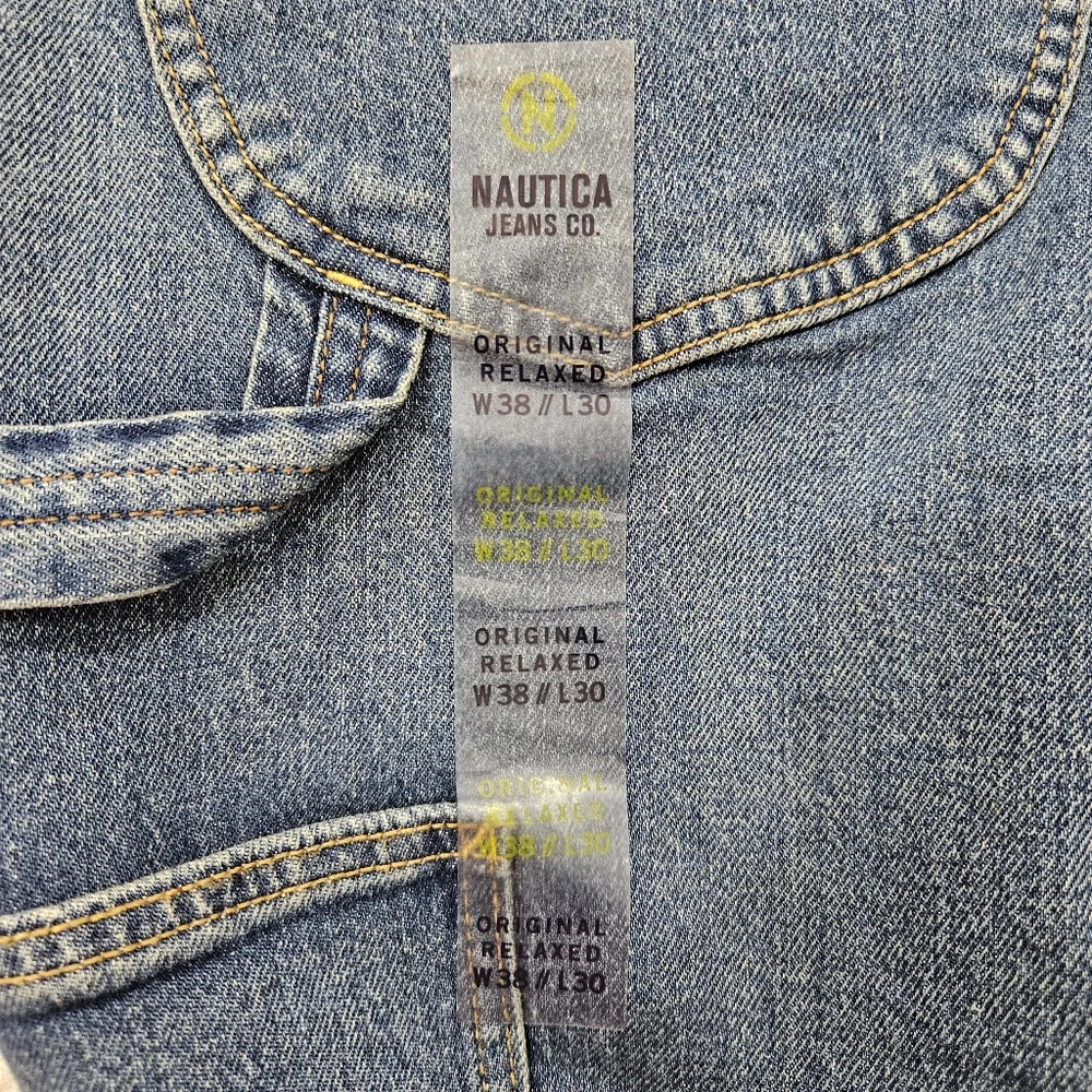 Nautica Jeans Co. Original Relaxed Stretch  Denim Jean in Dark Blue Size 38X30 - Picture 9 of 11